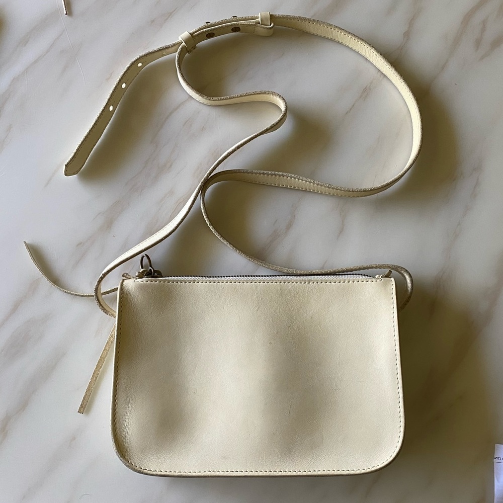 Madewell simple crossbody in white